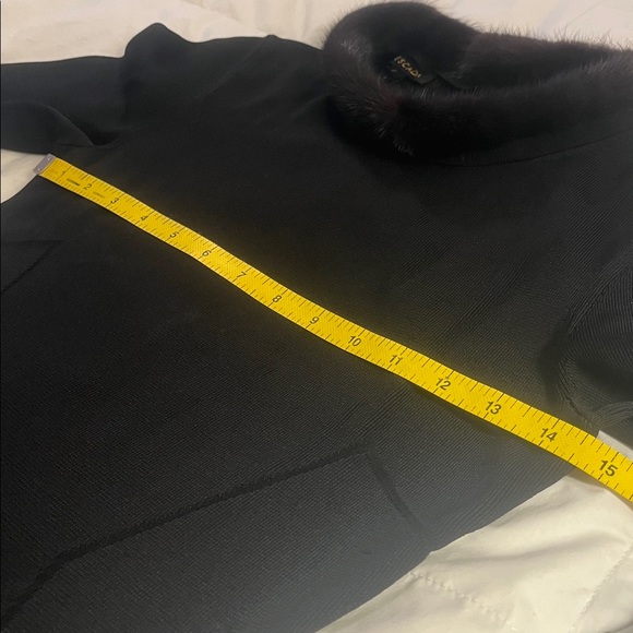 Escada Black dress with real mink fur trim - Picture 10 of 10